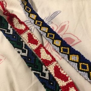 Handmade woven bracelets